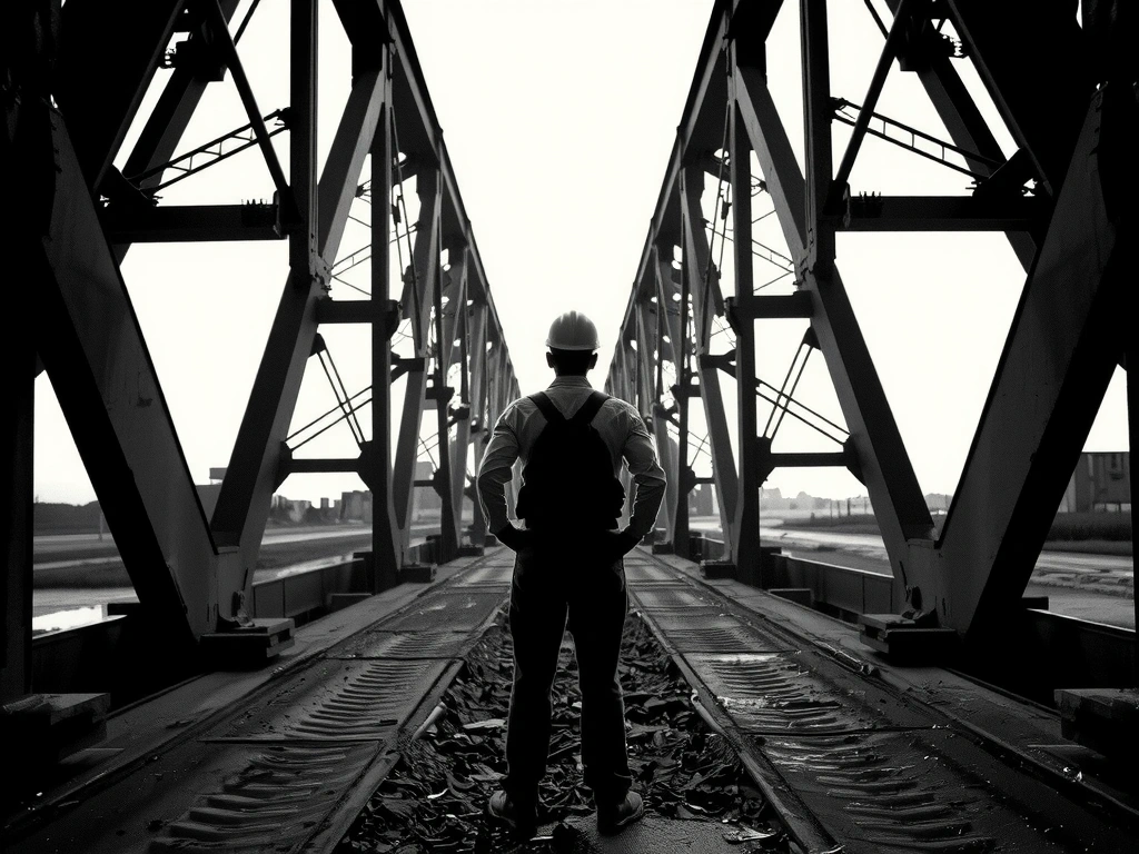 Contemplation d'une structure métallique